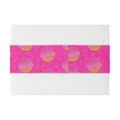 レトロシックなディスコボールホットピンクとオレンジ結婚ズ 招待状ベリーバンド (裏面例)