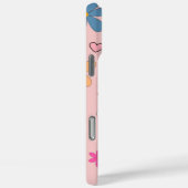 レトロシックなピンクのフローラルパターンお洒落春 Case-Mate iPhoneケース (裏面 / 右)