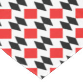 レトロシックな赤い黒のダイヤモンドシェイプパターン テーブルクロス (アングル)