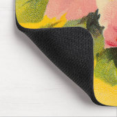 レトロシックエレガントピンクヴィンテージフローラプリムローズ マウスパッド (コーナー)