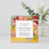 レトロシックエレガントピンクヴィンテージフローラプリムローズ 招待状 (スタンド正面)