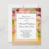 レトロシックエレガントピンクヴィンテージフローラプリムローズ 招待状 (裏面)