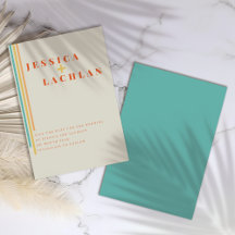 レトロシックカラフルデザインストライプと結婚の