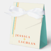 レトロシックカラフルデザインストライプと結婚の フェイバーボックス (正面)