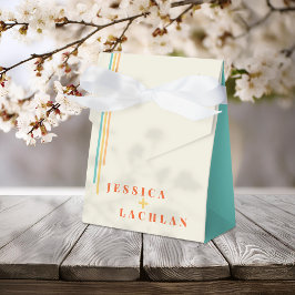 レトロシックカラフルデザインストライプと結婚の フェイバーボックス