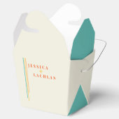 レトロシックカラフルデザインストライプと結婚の フェイバーボックス (オープン)