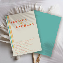 レトロシックカラフルデザインストライプと結婚の