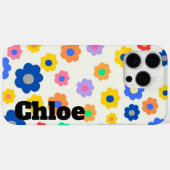 レトロシックカラフルフローラルパタお洒落ーン Case-Mate iPhoneケース (裏面 (横))