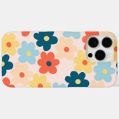 レトロシックカラフルフローラルパタお洒落ーン Case-Mate iPhoneケース (裏面 (横))