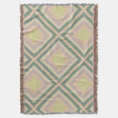 レトロシックジオメトリックレモンパステル スローブランケット (正面縦)