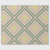 レトロシックジオメトリックレモンパステル ラッピングペーパー (フラット)
