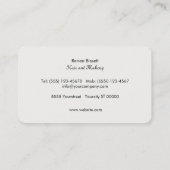 レトロシックスタイリッシュ金ゴールドサークル模様ブラックルクス 名刺 (裏面)