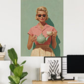 レトロシックティーパーティー ポスター (ホームオフィス)