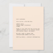 レトロシックティーパーティー 招待状 (裏面)