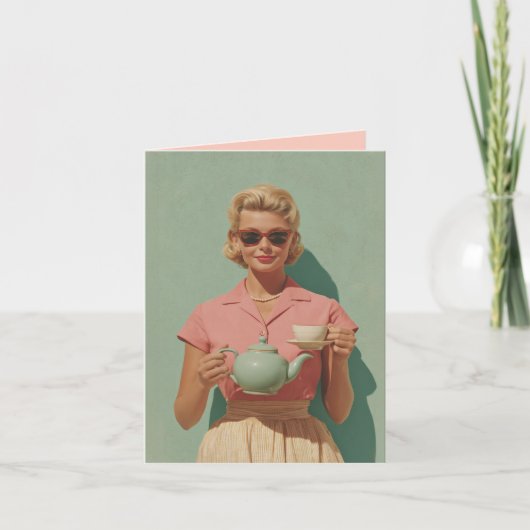 レトロシックティーパーティー 招待状 (正面)