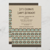 レトロシックパターン(の模様が)ある招待状 招待状 (正面/裏面)