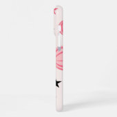 レトロシックピンクパンプキンパターンお洒落秋 iPhoneケース (左側面)