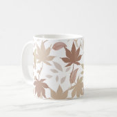 レトロシックブラウンベージュメープル離れズコジー秋 コーヒーマグカップ (正面左)