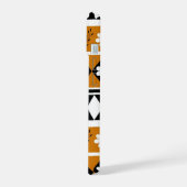 レトロシックブラウン&ブラックフローラルパターお洒落ン iPhone 15ケース (左側面)