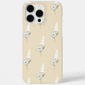 レトロシックベージュフローラルパターンお洒落春 Case-Mate iPhoneケース (裏面)