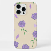 レトロシックベージュ&ピンクフローラルパターお洒落ン iPhoneケース (裏面)