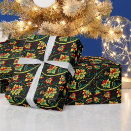 レトロシックロシアのクリスマスクロマギフト ラッピングペーパー