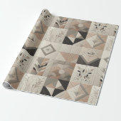 レトロシック幾何エレガント部族模様 ラッピングペーパー (アンロールド)