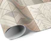 レトロシック幾何エレガント部族模様 ラッピングペーパー (ロールコーナー)