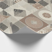 レトロシック幾何エレガント部族模様 ラッピングペーパー (角)