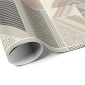 レトロシック幾何エレガント部族模様 ラッピングペーパー (ロールコーナー)