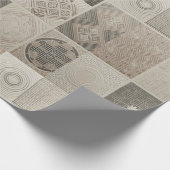 レトロシック幾何エレガント部族模様 ラッピングペーパー (角)