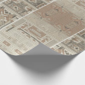 レトロシック幾何エレガント部族模様 ラッピングペーパー (角)