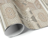 レトロシック幾何エレガント部族模様 ラッピングペーパー (ロールコーナー)