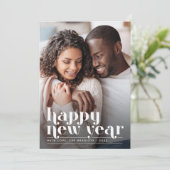 レトロシック新年ホリデーフォトカード シーズンカード (スタンド正面)