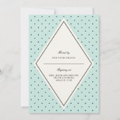 レトロシック水玉模様ダイヤモンドブライダルシャワー招待状 招待状 (裏面)