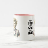 レトロシック:ヴィンテージおもしろい引用文50s女性ユーモア ツートーンマグカップ (中央)