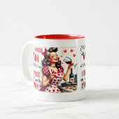 レトロシック：ヴィンテージアポップ・アートのートおもしろいユーモア引用文 ツートーンマグカップ (正面左)