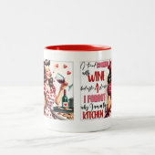 レトロシック：ヴィンテージアポップ・アートのートおもしろいユーモア引用文 ツートーンマグカップ (中央)