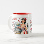 レトロシック:ヴィンテージアポップ・アートのートおもしろいユーモア引用文 ツートーンマグカップ (正面左)