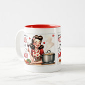 レトロシック:ヴィンテージアポップ・アートのートおもしろいユーモア引用文 ツートーンマグカップ (正面左)