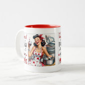 レトロシック：ヴィンテージアポップ・アートのートおもしろいユーモア引用文 ツートーンマグカップ (正面左)