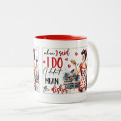 レトロシック：ヴィンテージアポップ・アートのートおもしろいユーモア引用文 ツートーンマグカップ (正面右)