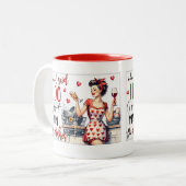 レトロシック：ヴィンテージアポップ・アートのートおもしろいユーモア引用文 ツートーンマグカップ (正面左)