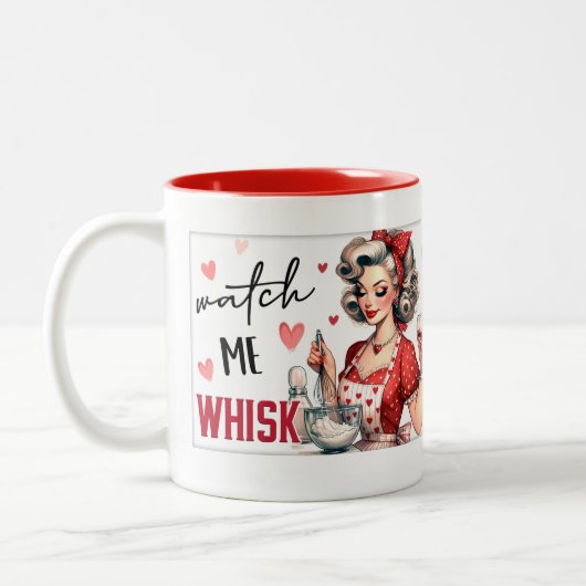 レトロシック：ヴィンテージアポップ・アートのートおもしろいユーモア引用文 ツートーンマグカップ (左)