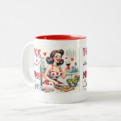 レトロシック：ヴィンテージアポップ・アートのートおもしろいユーモア引用文 ツートーンマグカップ (正面左)