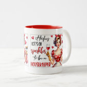 レトロシック：ヴィンテージアポップ・アートのートおもしろいユーモア引用文 ツートーンマグカップ (正面右)