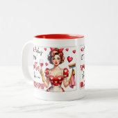 レトロシック：ヴィンテージアポップ・アートのートおもしろいユーモア引用文 ツートーンマグカップ (正面左)