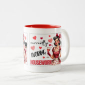 レトロシック：ヴィンテージアポップ・アートのートおもしろいユーモア引用文 ツートーンマグカップ (正面右)