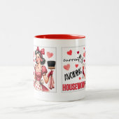 レトロシック：ヴィンテージアポップ・アートのートおもしろいユーモア引用文 ツートーンマグカップ (中央)