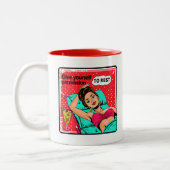 レトロシック:ヴィンテージアポップ・アートのート感動的引用文 ツートーンマグカップ (左)